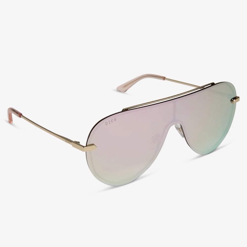 Diff Eyewear Mirror Gold Sunglasses